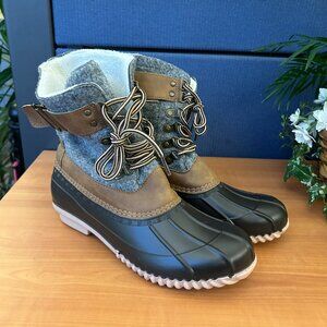Canyon Creek Women's Brown Lace up, buckle and strap Duck boots Size 9